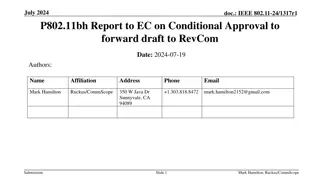 P802.11bh Report to EC on Conditional Approval to  forward draft to RevCom