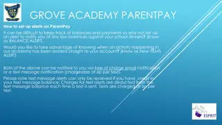 Managing ParentPay Alerts for Grove Academy