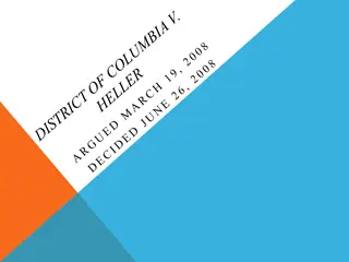 Landmark Second Amendment Case: Heller v. D.C.