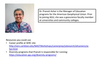 Inspiring Geoscience Professionals: Dr. Pranoti Asher, Dr. Adrienne Block, Dr. Karletta Chief, Joanne (Joey) Freeze
