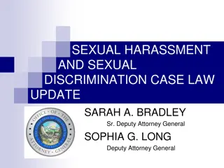 Sexual Harassment & Discrimination Laws Update