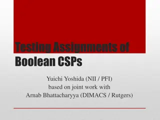 Testing Assignments of Boolean CSPs by Yuichi Yoshida & Arnab Bhattacharyya