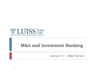 M&A and Investment Banking