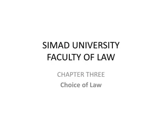 Choice of Law Methods and Procedures