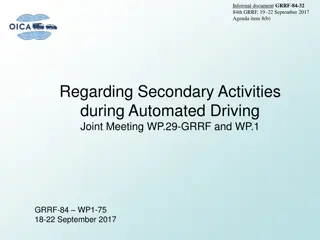 Secondary Activities in Automated Driving: Manufacturers Approach
