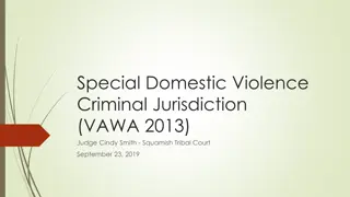 Special Domestic Violence Criminal Jurisdiction under VAWA 2013