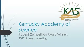 Kentucky Academy of Science Student Competition Award Winners 2019
