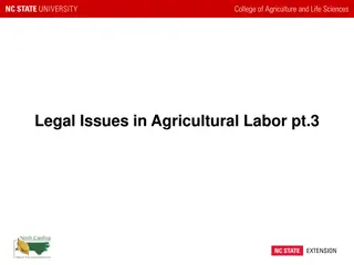 Legal Issues in Agricultural Labor: Workers Compensation Act and Disability