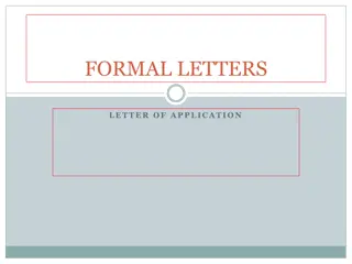 FORMAL LETTERS