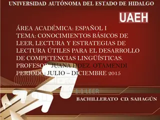 Conocimientos básicos de leer y estrategias de lectura útiles para el desarrollo de competencias lingüísticas