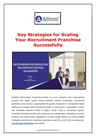 Key Strategies for Scaling Your Recruitment Franchise Successfully