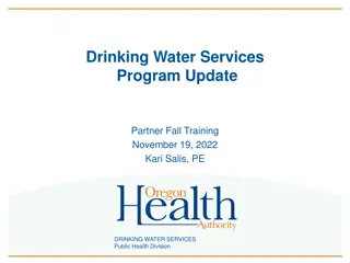 Drinking Water Services Program Update for Partner Fall Training