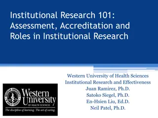 Assessment and Accreditation at Western University of Health Sciences
