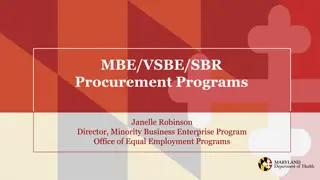 MBE/VSBE/SBR Procurement Programs by Janelle Robinson