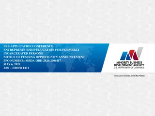Pre-Application Conference for Entrepreneurship Education