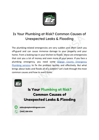 Is Your Plumbing at Risk_ Common Causes of Unexpected Leaks & Flooding