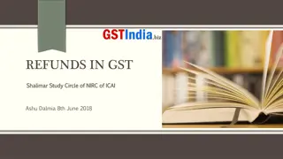 REFUNDS IN GST