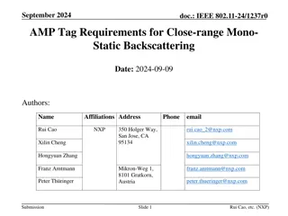 AMP Tag Requirements for Close-range Backscattering