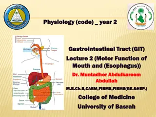 Motor Function of Mouth and Esophagus