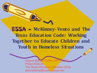 ESSA & McKinney-Vento in Texas: Educating Children & Youth in Homeless Situations