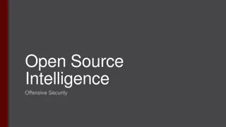 Open Source  Intelligence