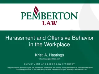Workplace Harassment and Offensive Behavior Policy