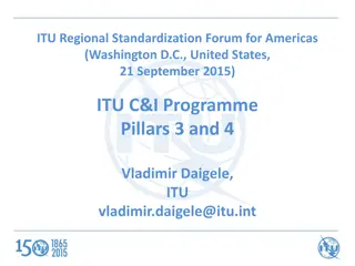 ITU C&I Programme Pillars 3 and 4