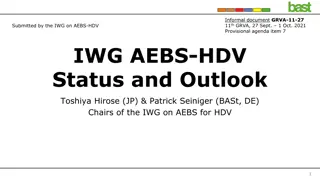 Informal Working Group on AEBS-HDV Status and Outlook