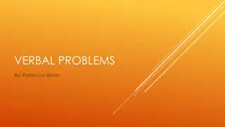 VERBAL PROBLEMS