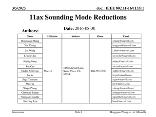 IEEE 802.11-16/1133r1 11ax Sounding Mode Reductions