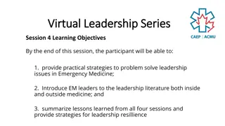 Practical Strategies for Emergency Medicine Leadership