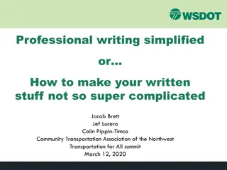 Professional writing simplified