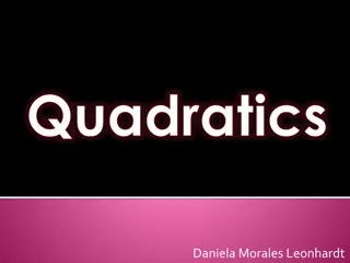 Quadratic Equations and Functions