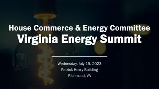 Virginia Energy Summit - Panel Discussions and Keynote Address