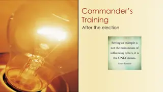 Commander's Training and Post-Election Tasks