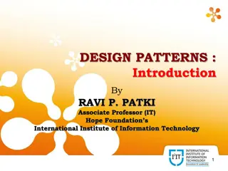 Introduction to Design Patterns: Recognizing Solutions for Software Development