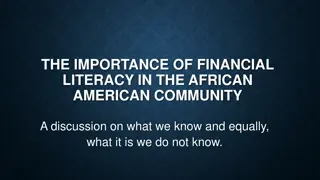 Financial Literacy in the African American Community