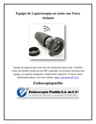 Equipo de Laparoscopia en renta con Torre Aislante