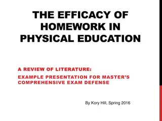 The Efficacy of Homework in Physical Education: A Review