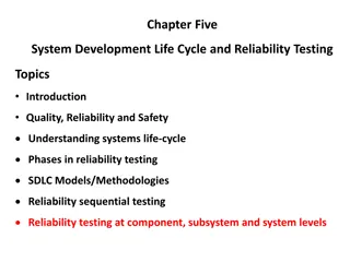 System Development Life Cycle and Reliability Testing Topics