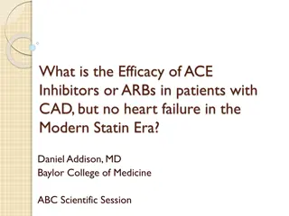 Efficacy of ACE Inhibitors and ARBs in Patients with CAD