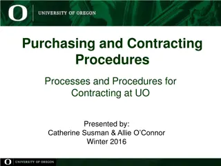 Contracting Procedures at UO - Winter 2016