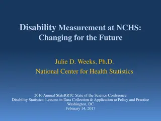 Disability Measurement Developments at NHIS: Changing Trends for Better Data