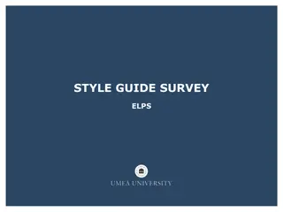 STYLE GUIDE SURVEY