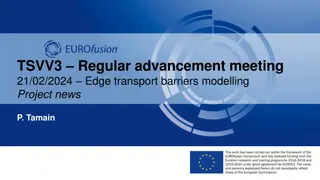 Regular Advancement Meeting - Edge Transport Barriers Modelling Project News