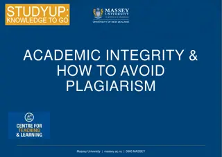 Academic Integrity and Plagiarism Awareness