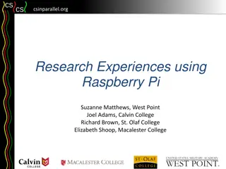 Research Experiences using Raspberry Pi