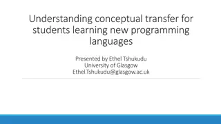 Conceptual Transfer in Learning New Programming Languages