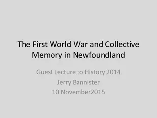 World War I Collective Memory in Newfoundland
