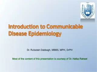 Basics of Communicable Disease Epidemiology